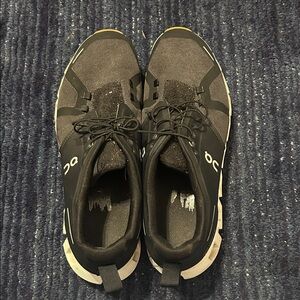 On Running Charcoal and Black Athletic Shoes
